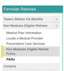 Retiree Non-Medicare Forms